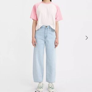 Levi's Light Wash Balloon Wide Leg Crop  Jeans 26